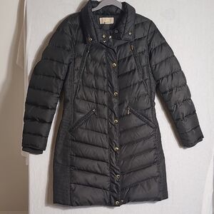 MICHAEL Michael Kors Black Down Long Puffer Jacket Size Small